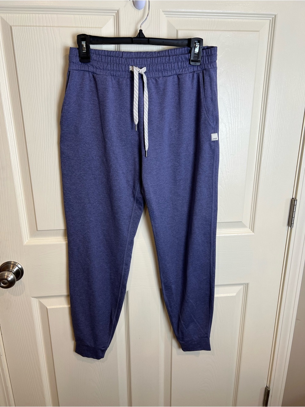 Vuori performance jogger Heathered Blue  purple with Drawstring small